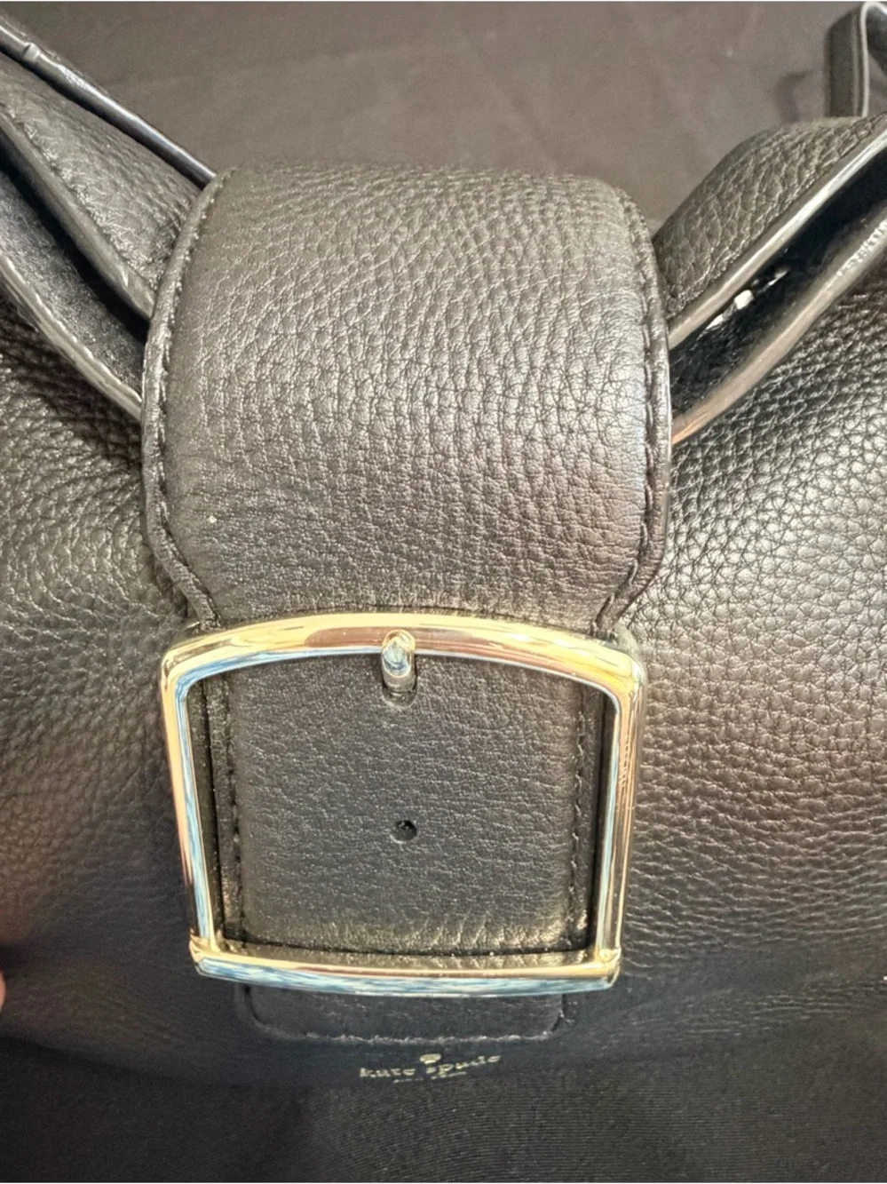 Kate Spade Black Saddle Bag Like New Condition. Very stylish and comfortable.
